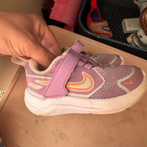 Nike Kids Purple and Orange Sneakers